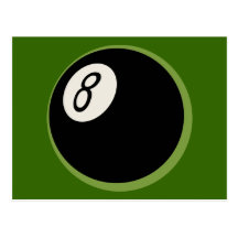 Retro 8-Ball Vykort