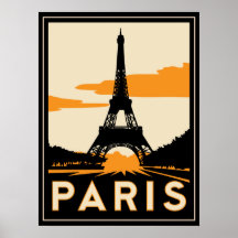 retro affisch för paris art déco