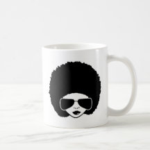 retro afro- flicka muggar