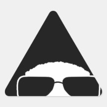 retro afro- flicka triangle stickers
