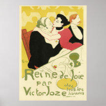 Retro art nouveau - Reine de Joie Affisch