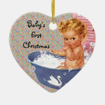 Retro Babys första julprydnad Julgransdekoration