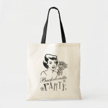 Retro Bachelorette party Tygkasse