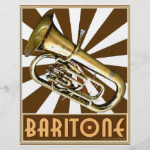 Retro baryton flyg blad