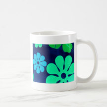 Retro blommor kaffe kopp
