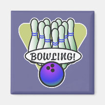 retro bowlingdesign kylskåpmagneter