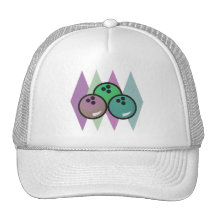 retro bowlingklotdesign mesh kepsar