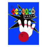 Retro bowlingparty inbjudan