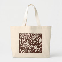 Retro brun vit för modern blommönstergåva kassar