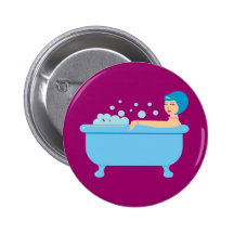 Retro bubbelbadflicka nål