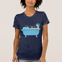 Retro bubbelbadflicka t shirts