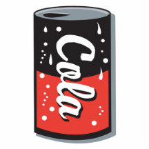 retro cola kan planlägga photo cutout