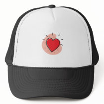Retro design för hjärtavalentindag keps