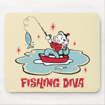 Retro fiskeDiva Mousepad Mus Mattor