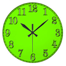 Retro Fluoro Limefrukt-Grönt Time biet Vägg Klockor
