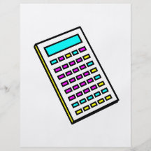 Retro grafiskt för CMYK-räknemaskin Flyg Blad