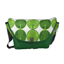 Retro grön trädmessenger bag för mod