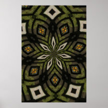 Retro grönt print