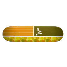 Retro grönt & orange skate decks