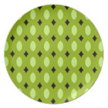 Retro grönt pläterar dinner plate