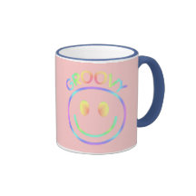 Retro Groovy regnbågeSmileymugg