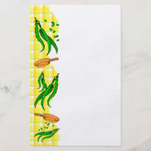 Retro gul plädreklamblad för haricot vert flygblad designs