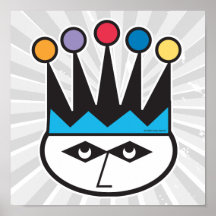 retro gyckelmakarejokerdesign affischer