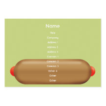 Retro Hotdog - knubbig Visitkort