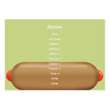Retro Hotdog - knubbig Visitkort Mall