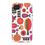 Retro iphone case för blommafjärilsmönster
