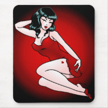Retro klämma fast upp gåvor för den flickaMousepad Musmatta