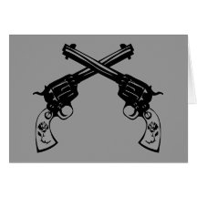 Retro korsade pistoler kort