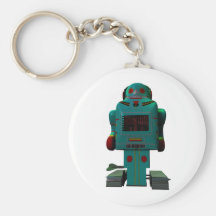 Retro leksakrobot Keychain Nyckel Ringar