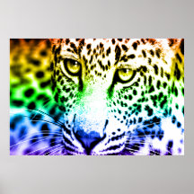 Retro Leopard för Corey tiger80-tal Posters