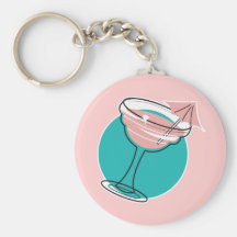 retro margaritadesign nyckelringar
