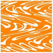 Retro modell för orange och för vit acrylic cut out