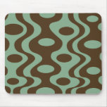 Retro modern mousepad - grönt och brunt musmatta