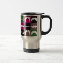 Retro mönster för mustasch kaffe mugg