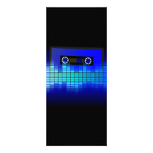 Retro musik inbjudningskort