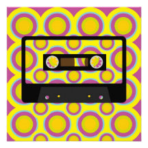 Retro musik unika inbjudningar