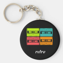 Retro musikkeychain nyckelring