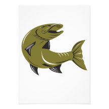Retro Muskie Muskellungefisk Personliga Inbjudningskort