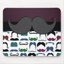 Retro Mustache Moustache Mouse Pad