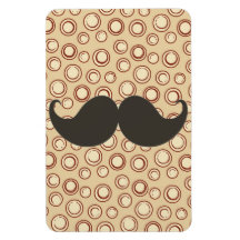 Retro mustaschMoustache Stache Vinyl Magnet