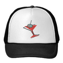 retro olivgröna martini baseball hat