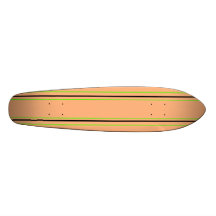 Retro orange och gröna streck på persika skate deck