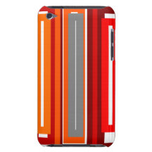 Retro orange röda gråa rektanglar Case-Mate iPod touch skydd