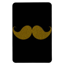 Retro pälsmustasch rektangulär magnet