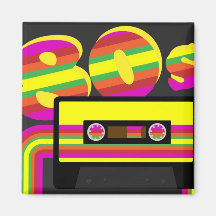 Retro party för 80-tal kylskåpmagneter