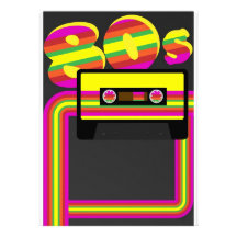 Retro party för 80-tal personliga tillkännagivande